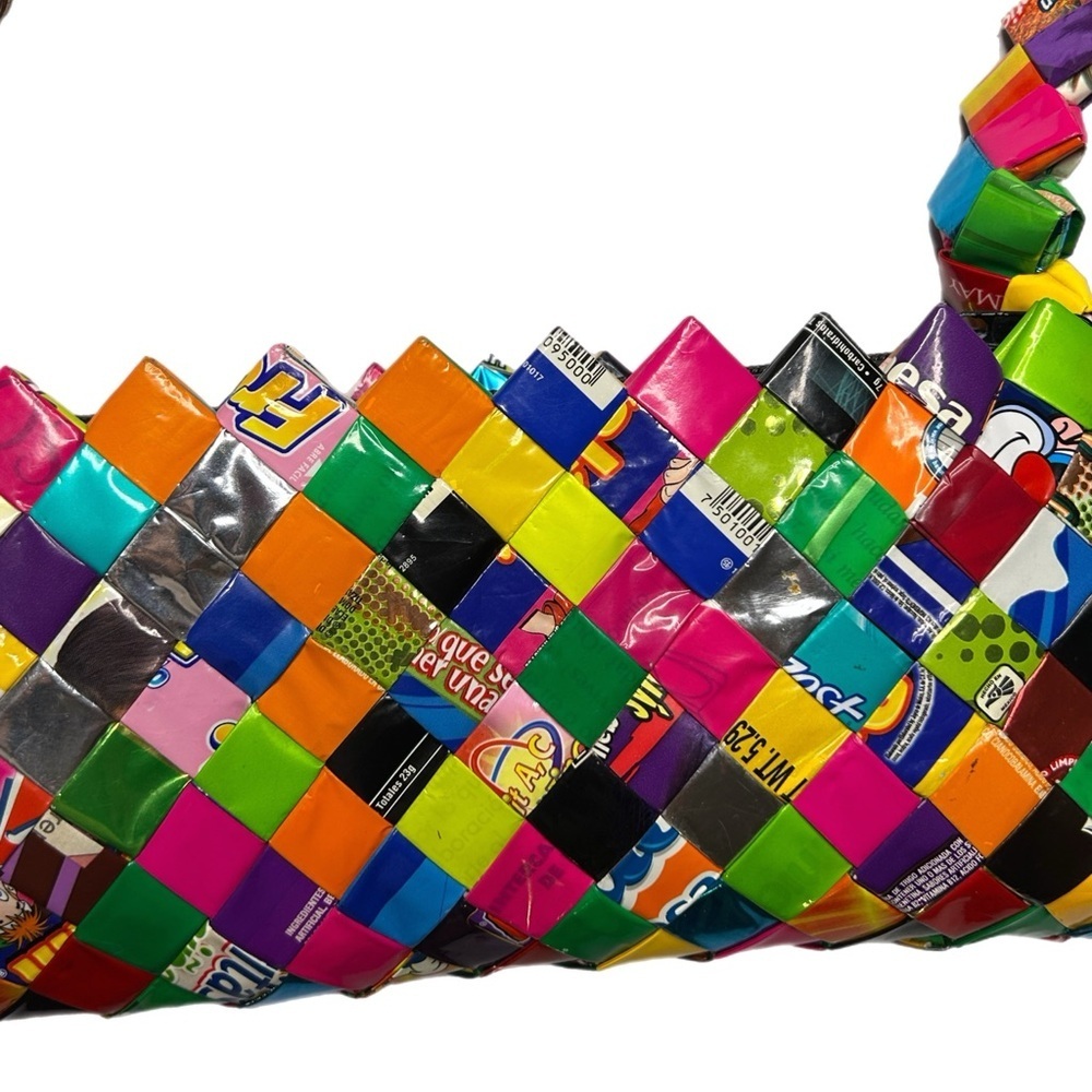 Handmade Colorful Candy Wrapper Women's Bag - Picture 3 of 12